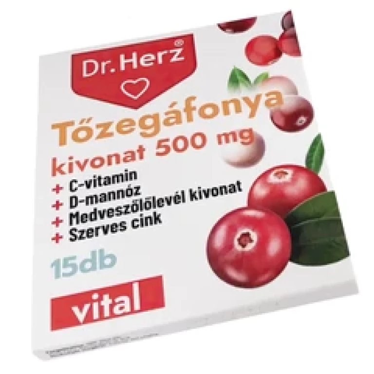 Dr. Herz Tőzegáfonya 500 mg 15 db kapszula