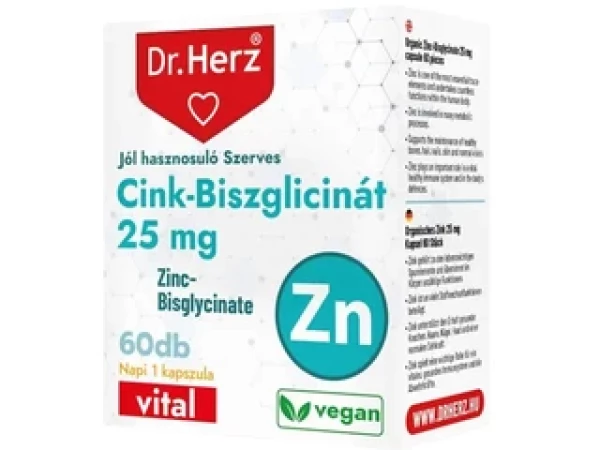 Dr. Herz Cink-biszglicinát 25 mg 60 db kapszula