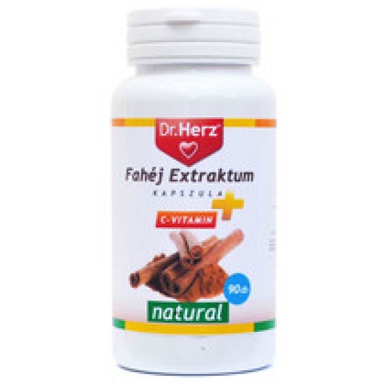Dr.Herz Fahéj Extraktum kapszula+C-vitamin 90db