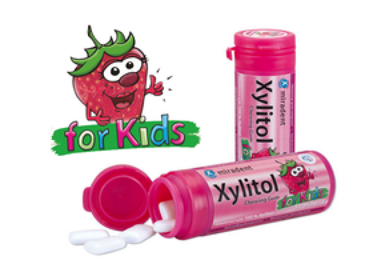 Xylitol gyerek rágógumi epres ízesítés 30 db