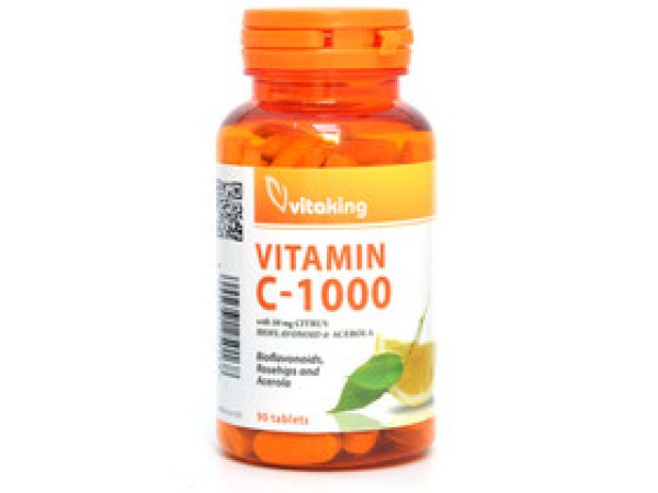Vitaking 1000mg C-Vitamin Bioflavonoid Csipke., Acerola 90db