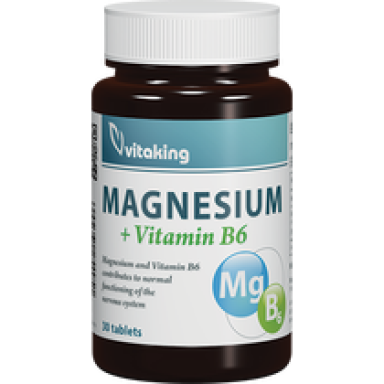 Vitaking Magnézium 150 mg + B6-vitamin 6 mg tabletta 30 db