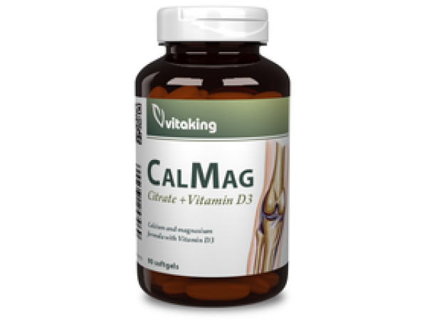 Vitaking CalMag citrát + D3-vitamin gélkapszula 90 db