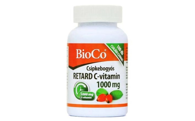 BioCo Retard C-vitamin 1000mg Csipkebogyós Családi csomag 100db