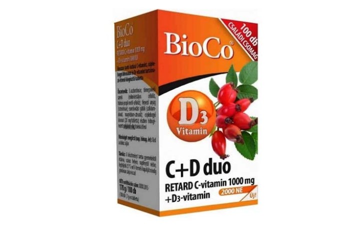BioCo C + D duo Retard C-vitamin 1000mg D3-vitamin 2000 NE 100 db