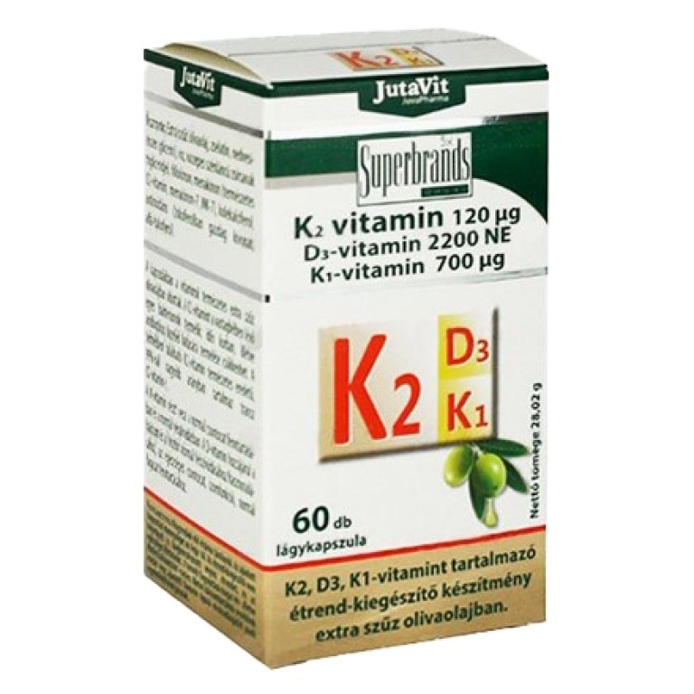 Jutavit K2-vitamin 120μg  lágyzselatin kapszula 60db