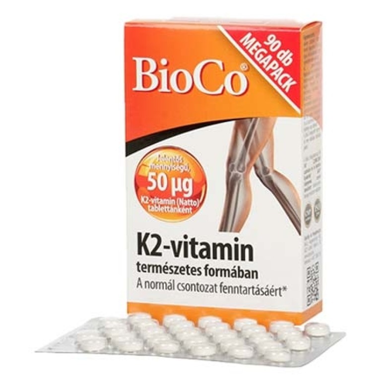 BioCo K-2 vitamin 50mcg MegaPack 90db tabletta