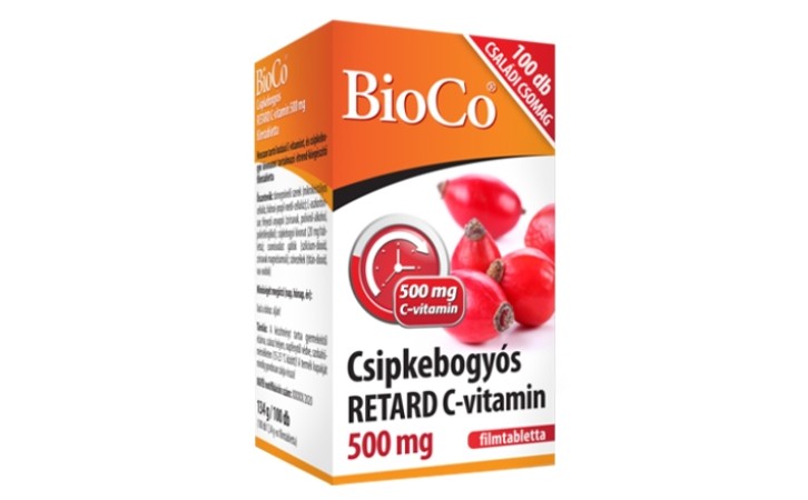 BioCo Retard C-vitamin 500mg csipkebogyós tabletta 100db