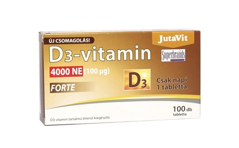 JutaVit D3 vitamin 4000NE (100µg) FORTE 100db