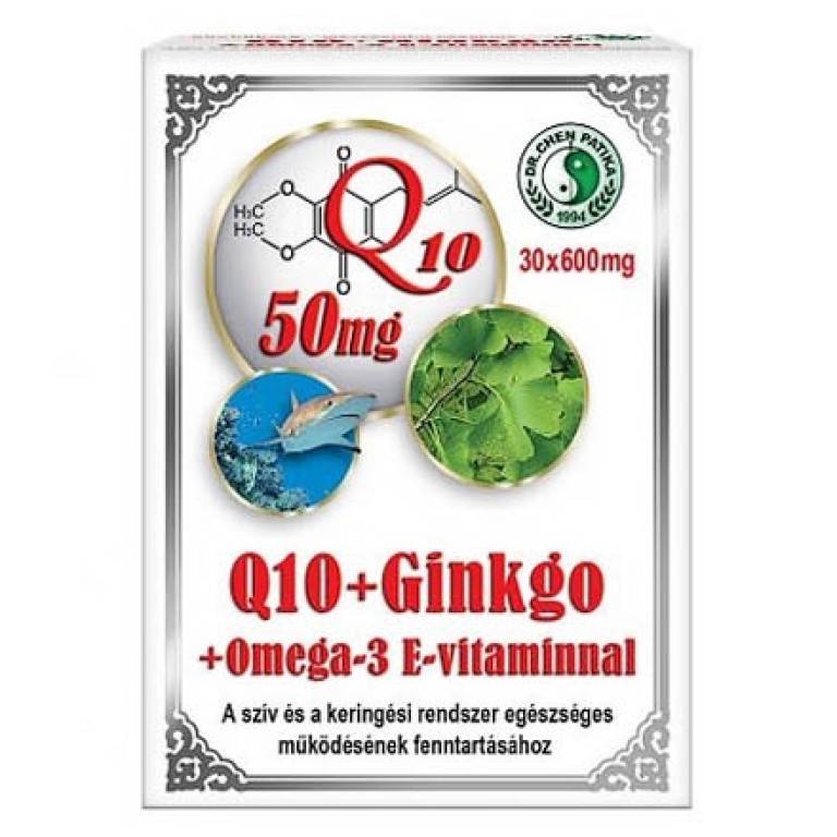 Dr. Chen Q10 50mg Ginkgo Omega-3 kapszula 30 db
