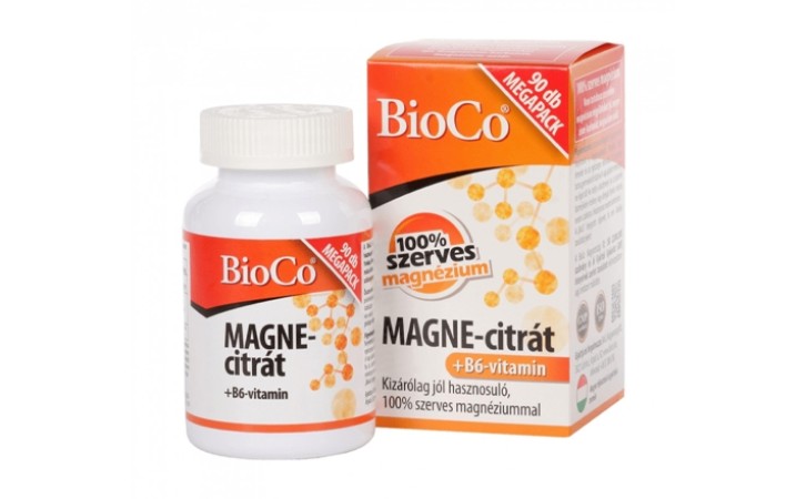 BioCo Magne-citrát + B6-vitamin MegaPack tabletta 90 db
