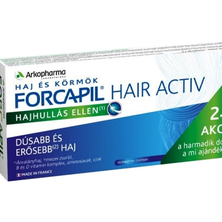 PIRIVIT info - Problémákra, Haj-Bőr-Köröm, Forcapil Hair Activ tabletta 90  db (Arkopharma)