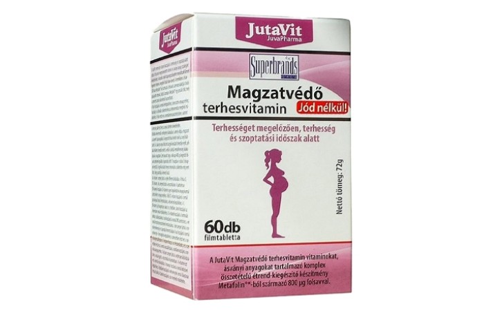JutaVit Magzatvédő terhesvitamin (JÓD nélkül) filmtabletta 60db