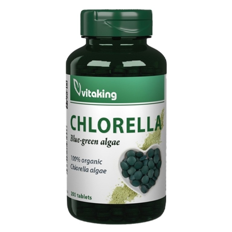 Vitaking Chlorella zöld alga 500 mg tabletta 200 db